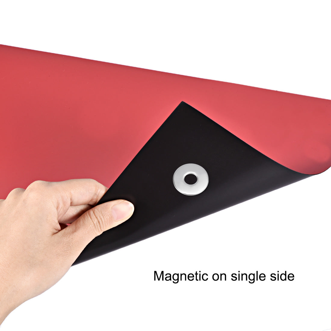 uxcell Uxcell A4 Plain Magnet Sheets for Crafts or Applying Adhesive Items 24 Mil Red