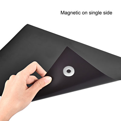 Harfington Uxcell A4 Plain Magnet Sheets for Crafts or Applying Adhesive Items 24 Mil Black