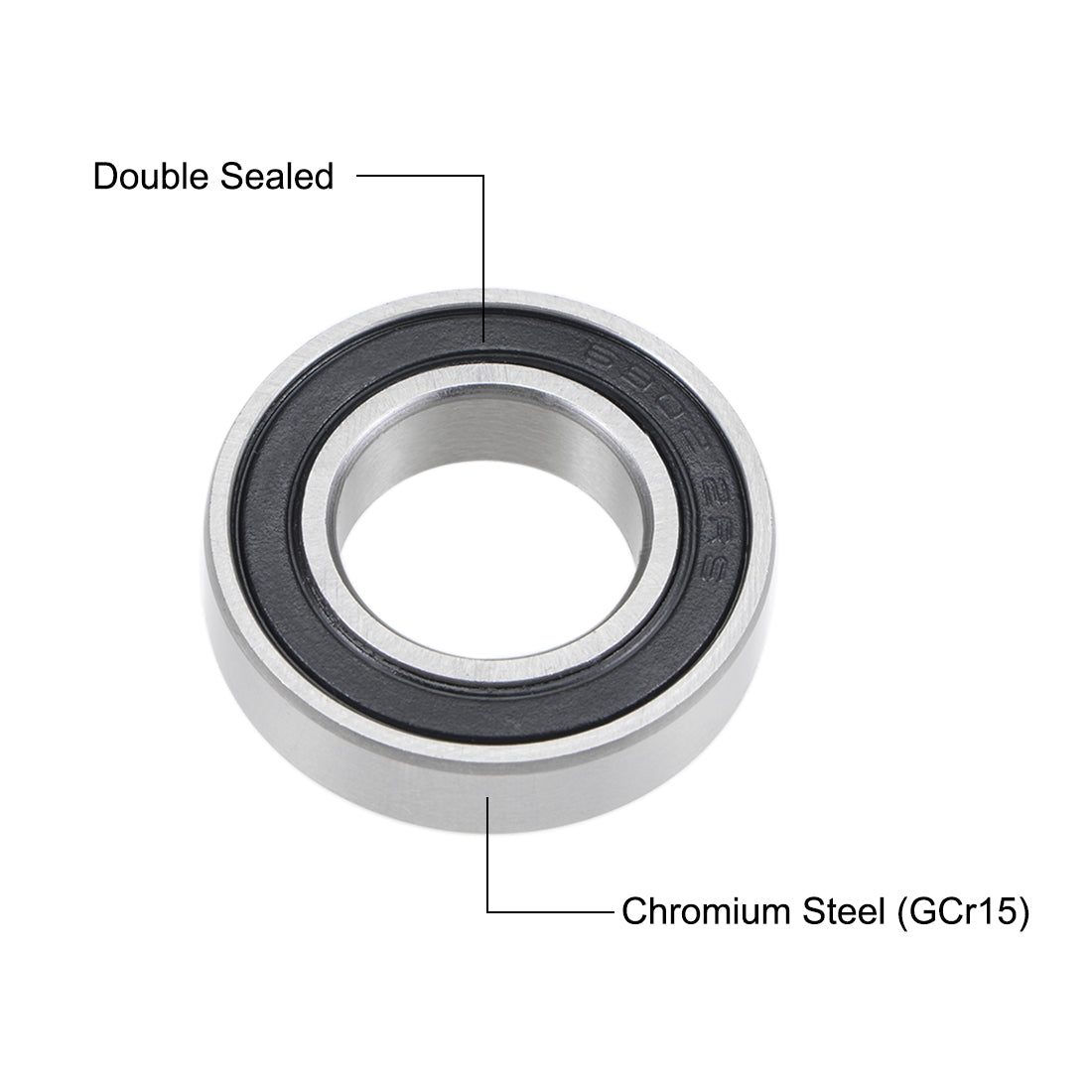 uxcell Uxcell Deep Groove Ball Bearings Thin Section Double Sealed Chrome Steel ABEC3