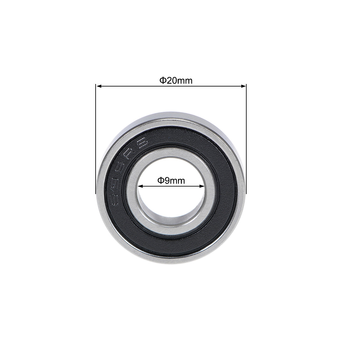 uxcell Uxcell 699-2RS Deep Groove Ball Bearings 9x20x6mm Double Sealed Chrome Steel P6 5pcs