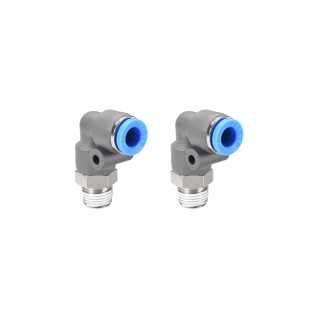 Harfington Elbow Push to Connect Air Fittings Male Thread Pneumatic Quick Release Connectors