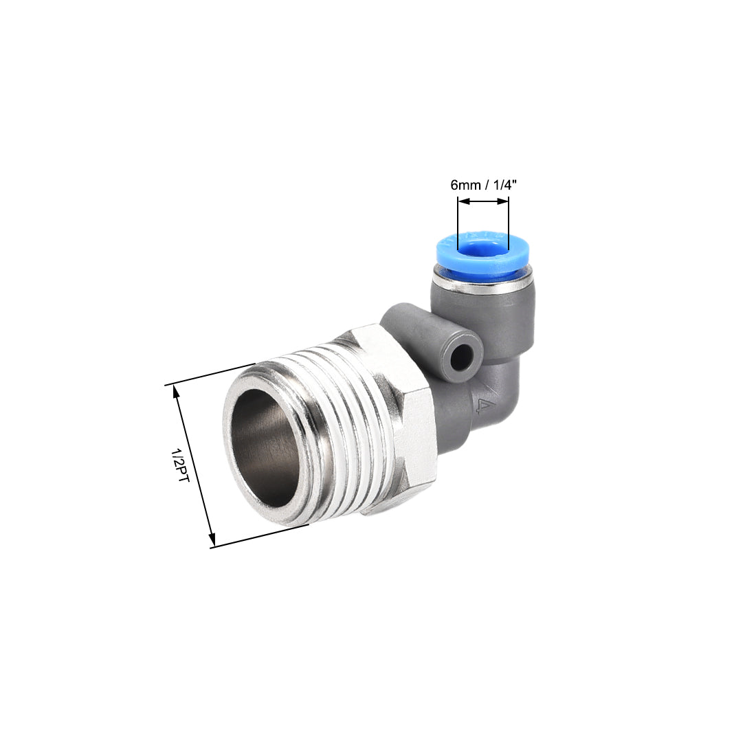 Harfington Elbow Push to Connect Air Fittings Tube Male Thread