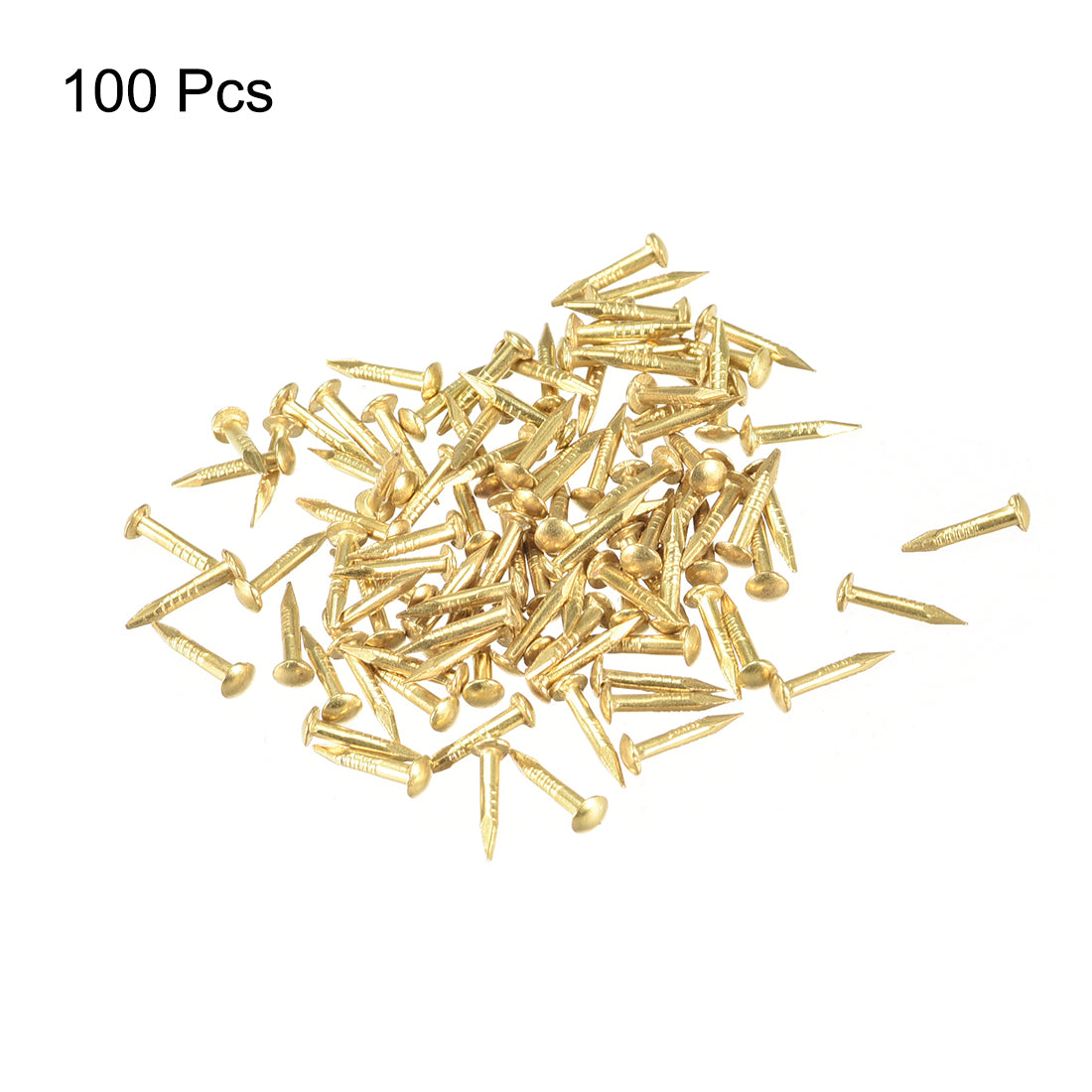 uxcell Uxcell Tiny Brass Nails 1.2mmX8mm for DIY Decorative Wooden Boxes 100pcs