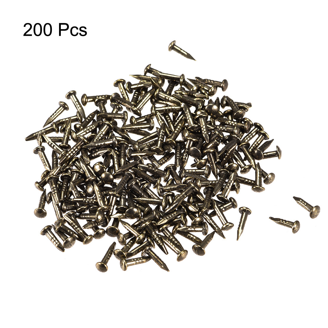 uxcell Uxcell Small Tiny Nails 1.2X6mm for DIY Decorative Wooden Boxes Bronze Tone 200pcs