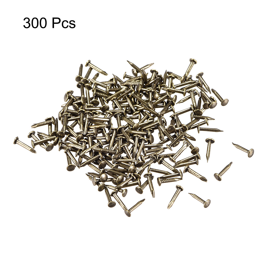 uxcell Uxcell Small Tiny Nails 1.2X8mm for DIY Decorative Wooden Boxes Bronze Tone 300pcs