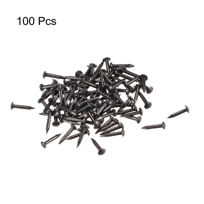 Harfington Uxcell Tiny Nails 1.2mmX8mm for DIY Decorative Pictures Wooden Boxes Household Accessories Black 100pcs