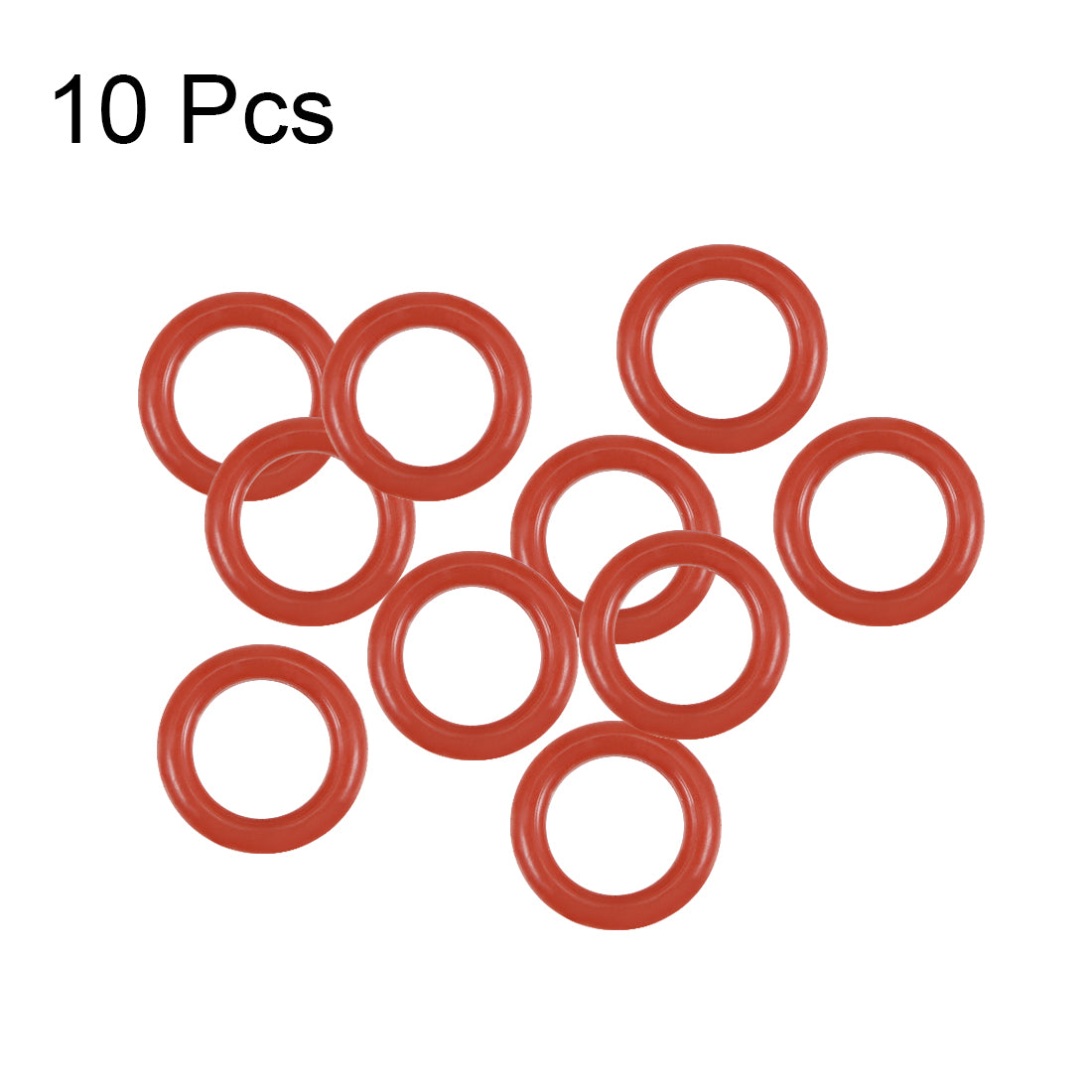 uxcell Uxcell Silicone O-Rings 5.5mm OD, 3.5mm Inner Diameter, 1mm Width, Seal Gasket Red 10Pcs