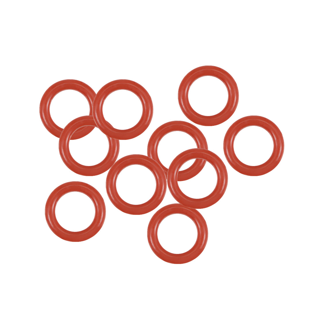 uxcell Uxcell Silicone O-Rings 5.5mm OD, 3.5mm Inner Diameter, 1mm Width, Seal Gasket Red 10Pcs