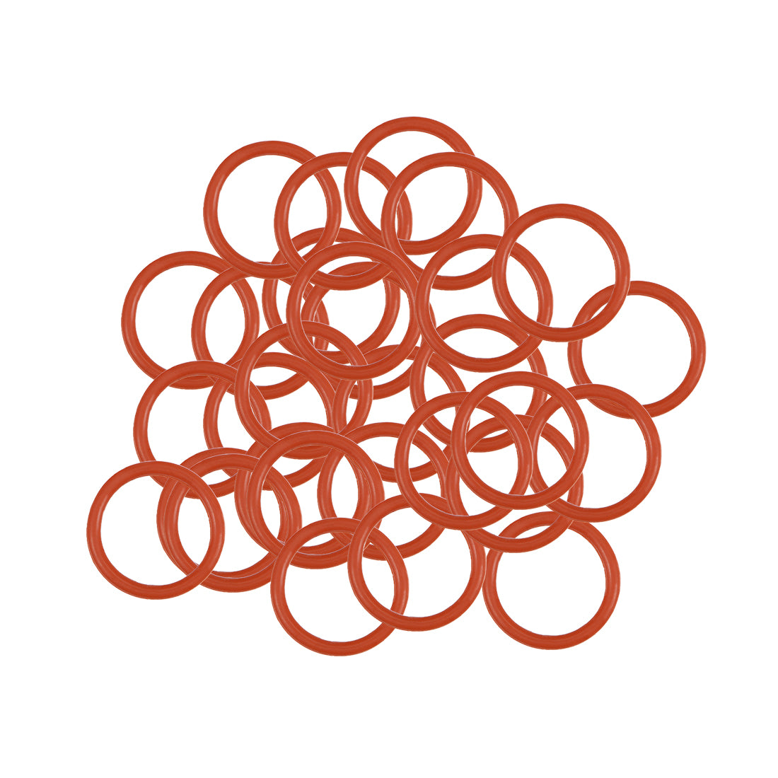 uxcell Uxcell Silicone O-Rings 10mm OD, 8mm Inner Diameter, 1mm Width, Seal Gasket Red 30Pcs