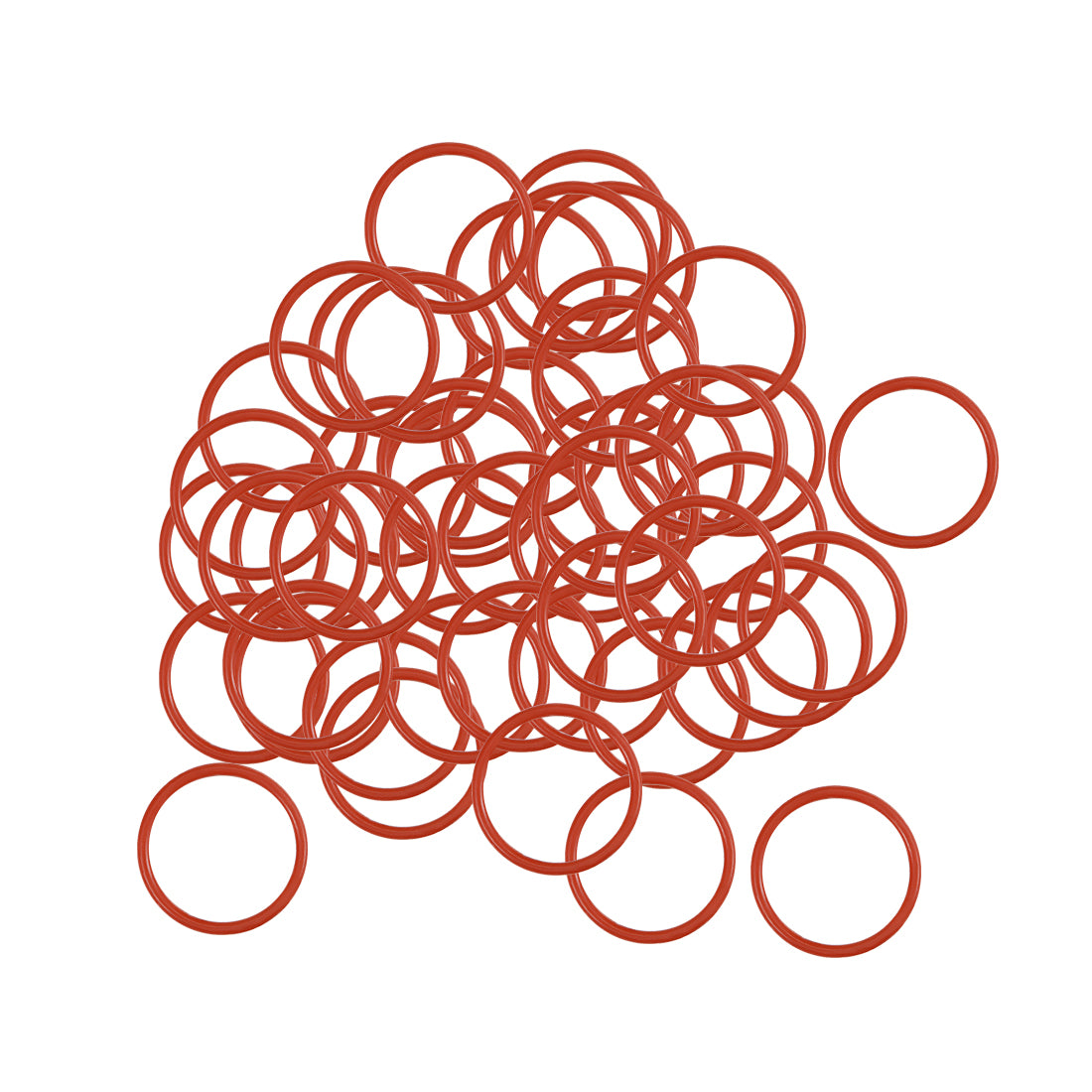 uxcell Uxcell Silicone O-Rings 13mm OD, 11mm Inner Diameter, 1mm Width, Seal Gasket Red 50Pcs