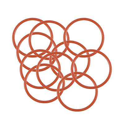 Harfington Uxcell Silicone O-Rings 16mm OD, 14mm Inner Diameter, 1mm Width, Seal Gasket Red 10Pcs