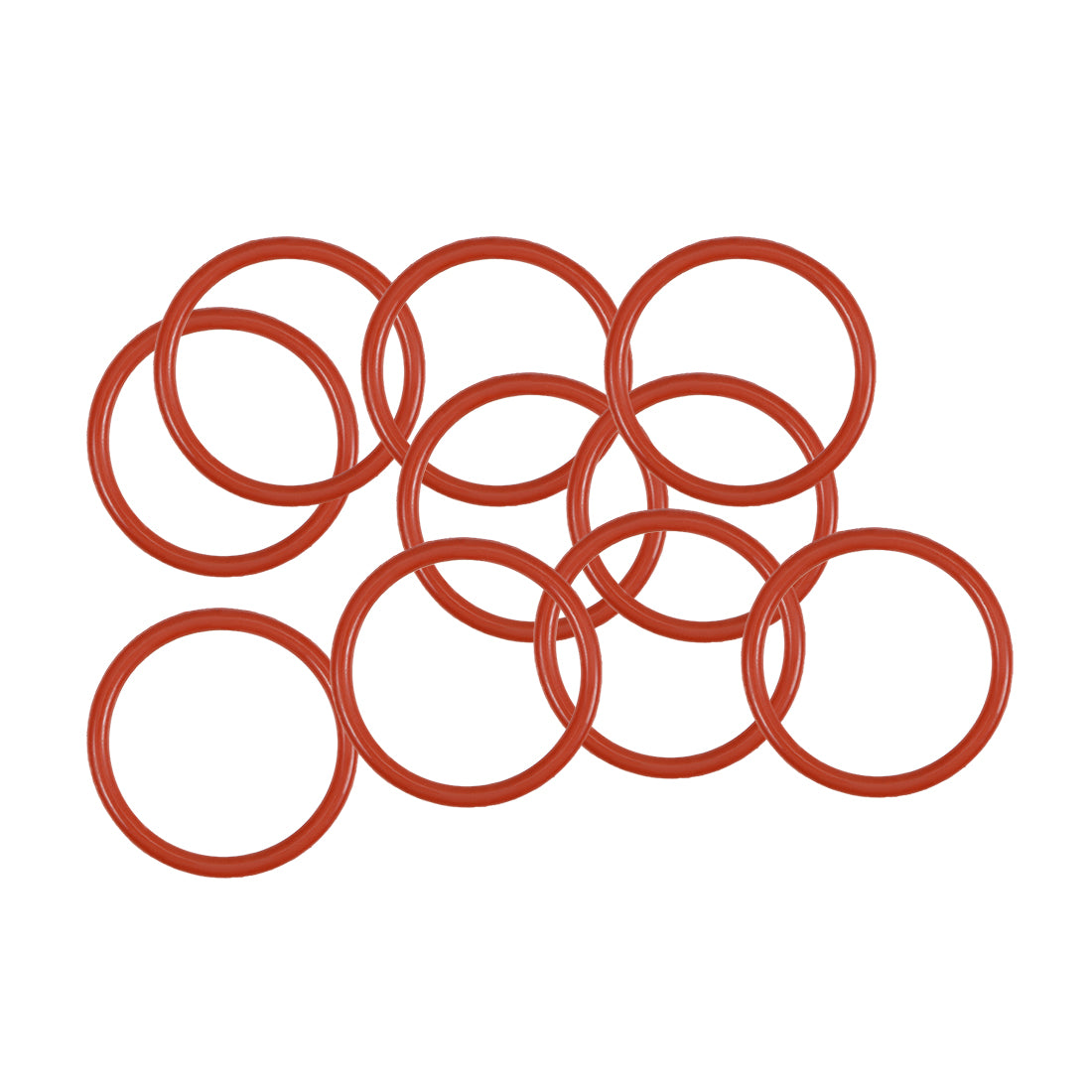 uxcell Uxcell Silicone O-Rings 18mm OD, 15mm Inner Diameter, 1.5mm Width, Seal Gasket Red 10Pcs