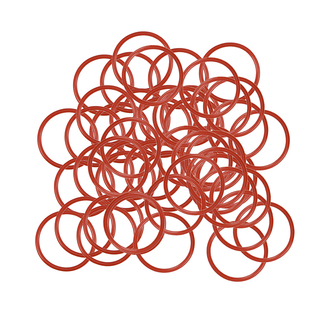 uxcell Uxcell Silicone O-Rings 22mm OD, 19mm Inner Diameter, 1.5mm Width, Seal Gasket Red 50Pcs