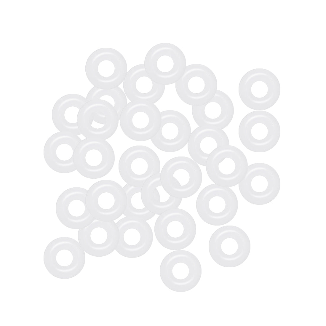 uxcell Uxcell Silicone O-Rings 5mm OD, 2mm Inner Diameter, 1.5mm Width, Seal Gasket White 30Pcs