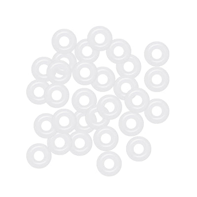 uxcell Uxcell Silicone O-Rings 5mm OD, 2mm Inner Diameter, 1.5mm Width, Seal Gasket White 30Pcs