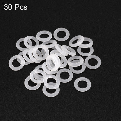 Harfington Uxcell Silicone O-Rings 7.5mm OD, 4.5mm Inner Diameter, 1.5mm Width, Seal Gasket White 30Pcs