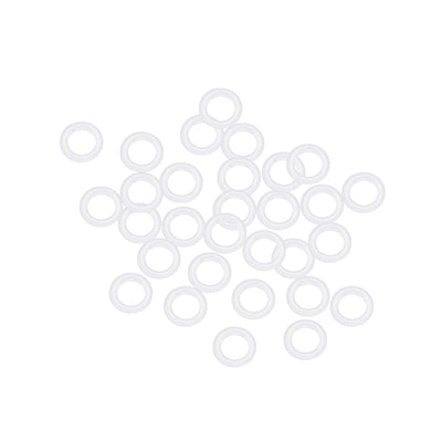 Harfington Uxcell Silicone O-Rings 7.5mm OD, 4.5mm Inner Diameter, 1.5mm Width, Seal Gasket White 30Pcs