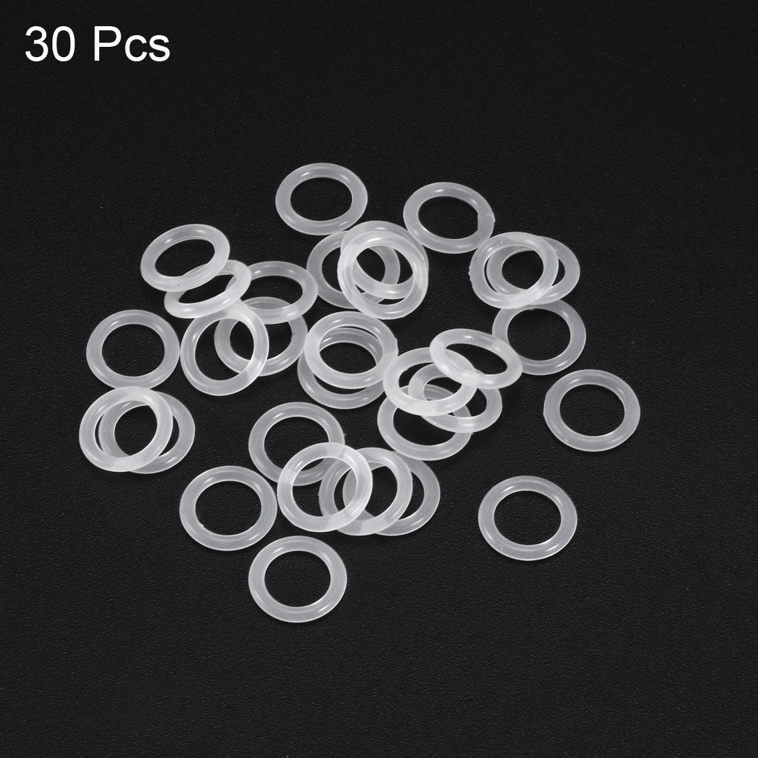 uxcell Uxcell Silicone O-Rings 9.5mm OD, 6.5mm Inner Diameter, 1.5mm Width, Seal Gasket White 30Pcs
