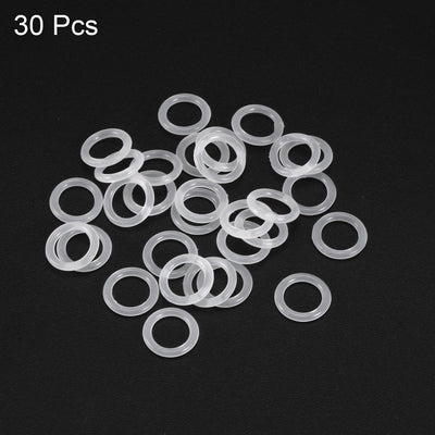 Harfington Uxcell Silicone O-Rings 9.5mm OD, 6.5mm Inner Diameter, 1.5mm Width, Seal Gasket White 30Pcs