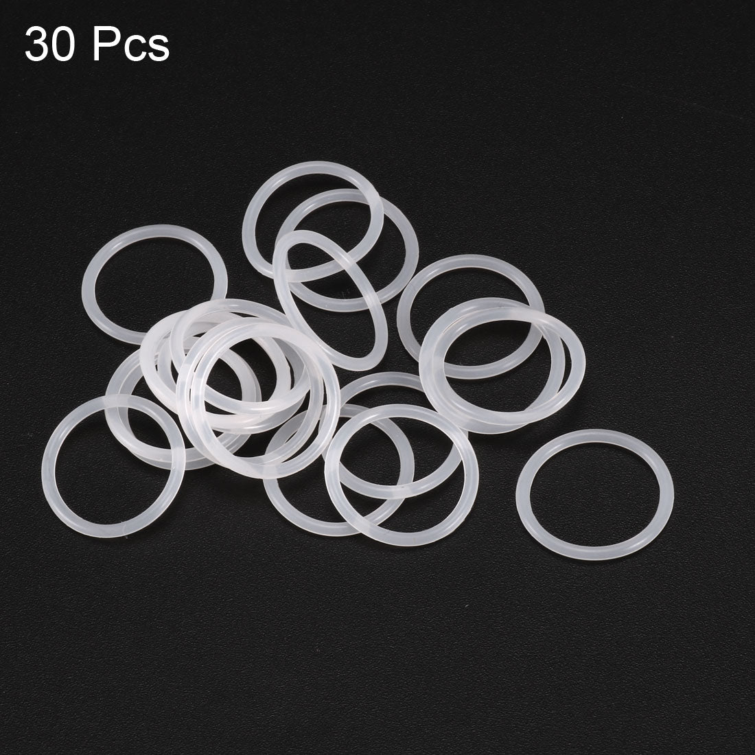uxcell Uxcell Silicone O-Rings 17mm OD, 14mm Inner Diameter, 1.5mm Width, Seal Gasket White 30Pcs