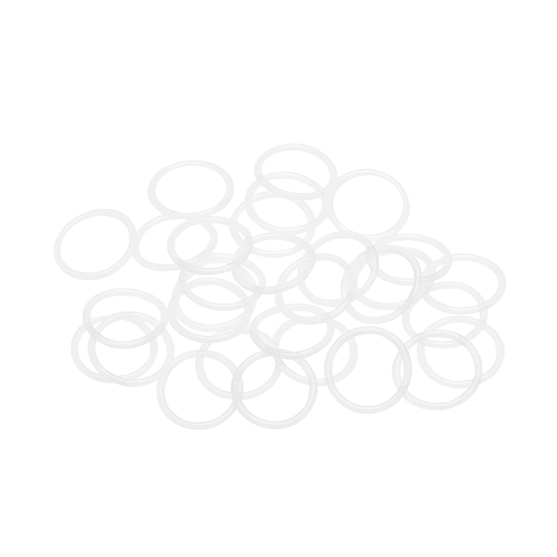 uxcell Uxcell Silicone O-Rings 17mm OD, 14mm Inner Diameter, 1.5mm Width, Seal Gasket White 30Pcs