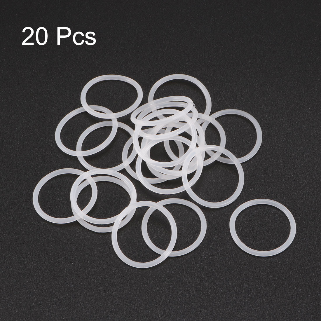 uxcell Uxcell Silicone O-Rings 19mm OD, 16mm Inner Diameter, 1.5mm Width, Seal Gasket White 20Pcs