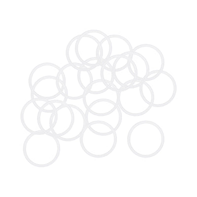 Harfington Uxcell Silicone O-Rings 19mm OD, 16mm Inner Diameter, 1.5mm Width, Seal Gasket White 20Pcs