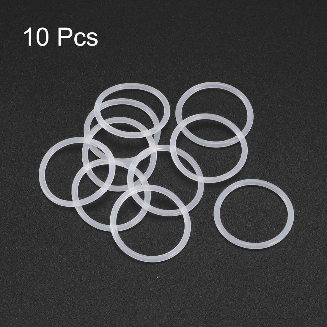 uxcell Uxcell Silicone O-Rings 20mm OD, 17mm Inner Diameter, 1.5mm Width, Seal Gasket White 10Pcs