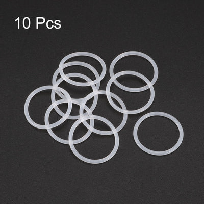 Harfington Uxcell Silicone O-Rings 20mm OD, 17mm Inner Diameter, 1.5mm Width, Seal Gasket White 10Pcs