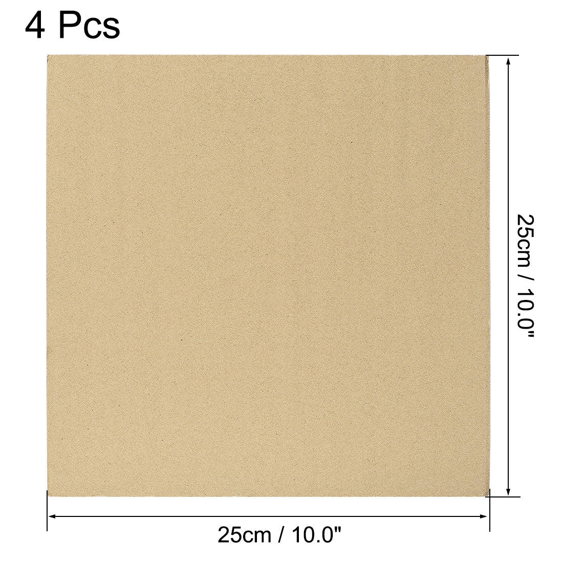 uxcell Uxcell Corrugated Cardboard Filler Insert Sheet Pads 3-Layer 3mm x 10 x 10-Inch 4pcs