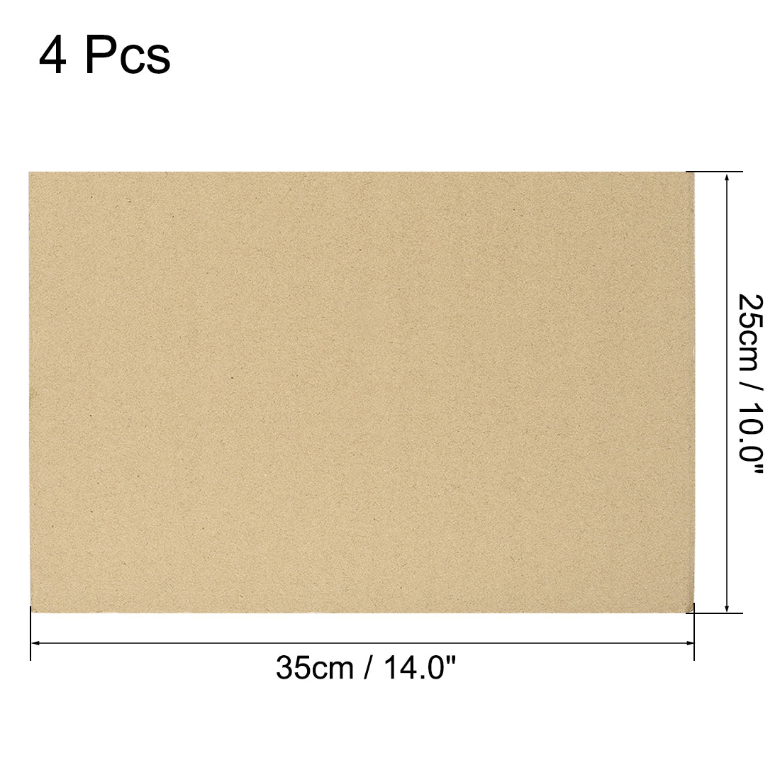 uxcell Uxcell Corrugated Cardboard Filler Insert Sheet Pads 3-Layer 3mm x 10 x 14-Inch 4pcs