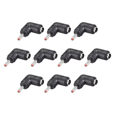 Harfington Uxcell 10pcs DC Power Connector Right Angle 5.5mm x 2.1mm Female to 3.5mm x 1.35mm