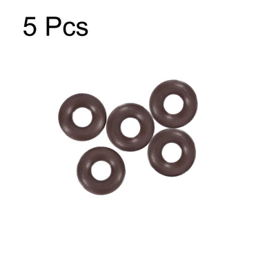 Harfington Uxcell Fluorine Rubber O-Rings 8mm OD 3.2mm ID 2.4mm Width, Metric FKM Sealing Gasket, Pack of 5