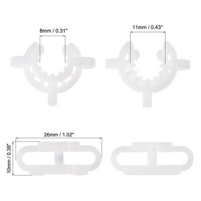 Harfington Uxcell Lab Joint Clip Plastic Clamp Mounting Clips for 10/18 or 10/30 Glass Taper Joints Laboratory Connector White 10Pcs