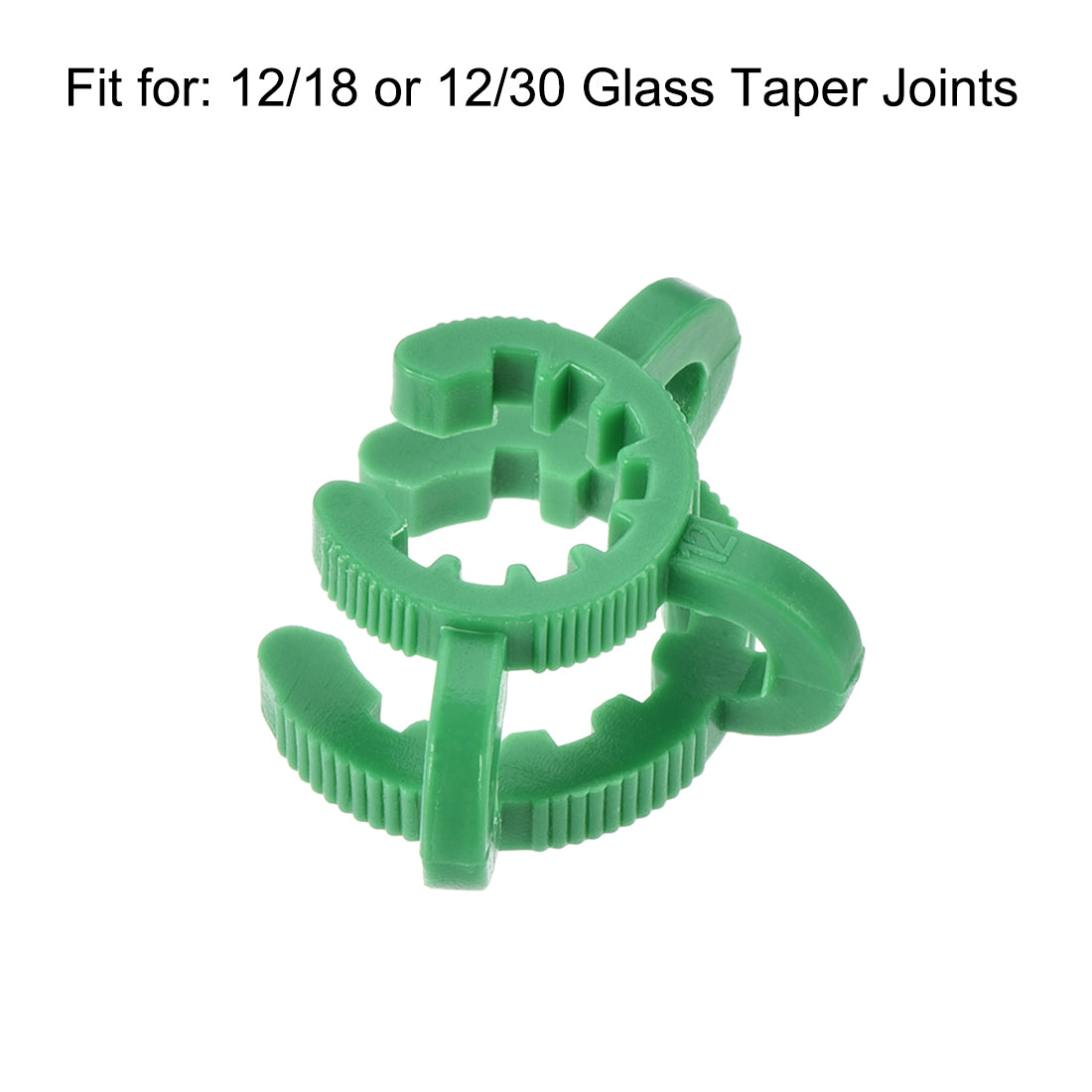 uxcell Uxcell Lab Joint Clip Plastic Clamp Mounting Clips for 12/18 or 12/30 Glass Taper Joints Laboratory Connector Green 5Pcs