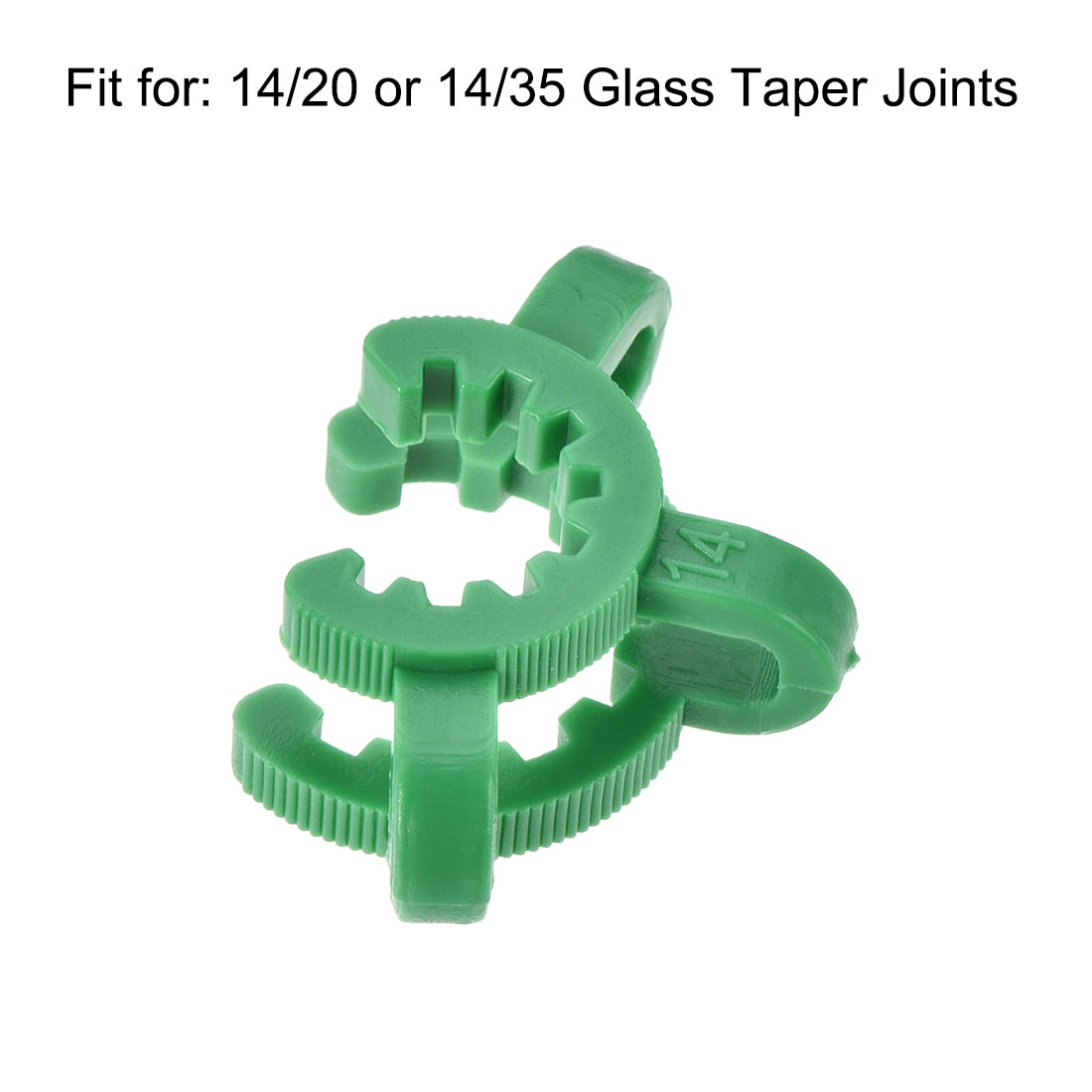 uxcell Uxcell Lab Joint Clip Plastic Clamp Mounting Clips for 14/20 or 14/35 Glass Taper Joints Laboratory Connector Green 5Pcs