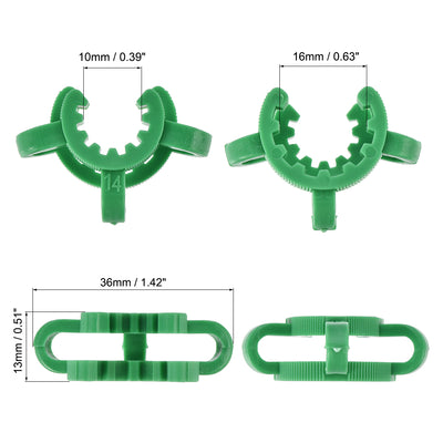 Harfington Uxcell Lab Joint Clip Plastic Clamp Mounting Clips for 14/20 or 14/35 Glass Taper Joints Laboratory Connector Green 5Pcs