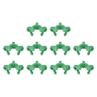 uxcell Uxcell Lab Joint Clip Plastic Clamp Mounting Clips for 14/20 or 14/35 Glass Taper Joints Laboratory Connector Green 10Pcs