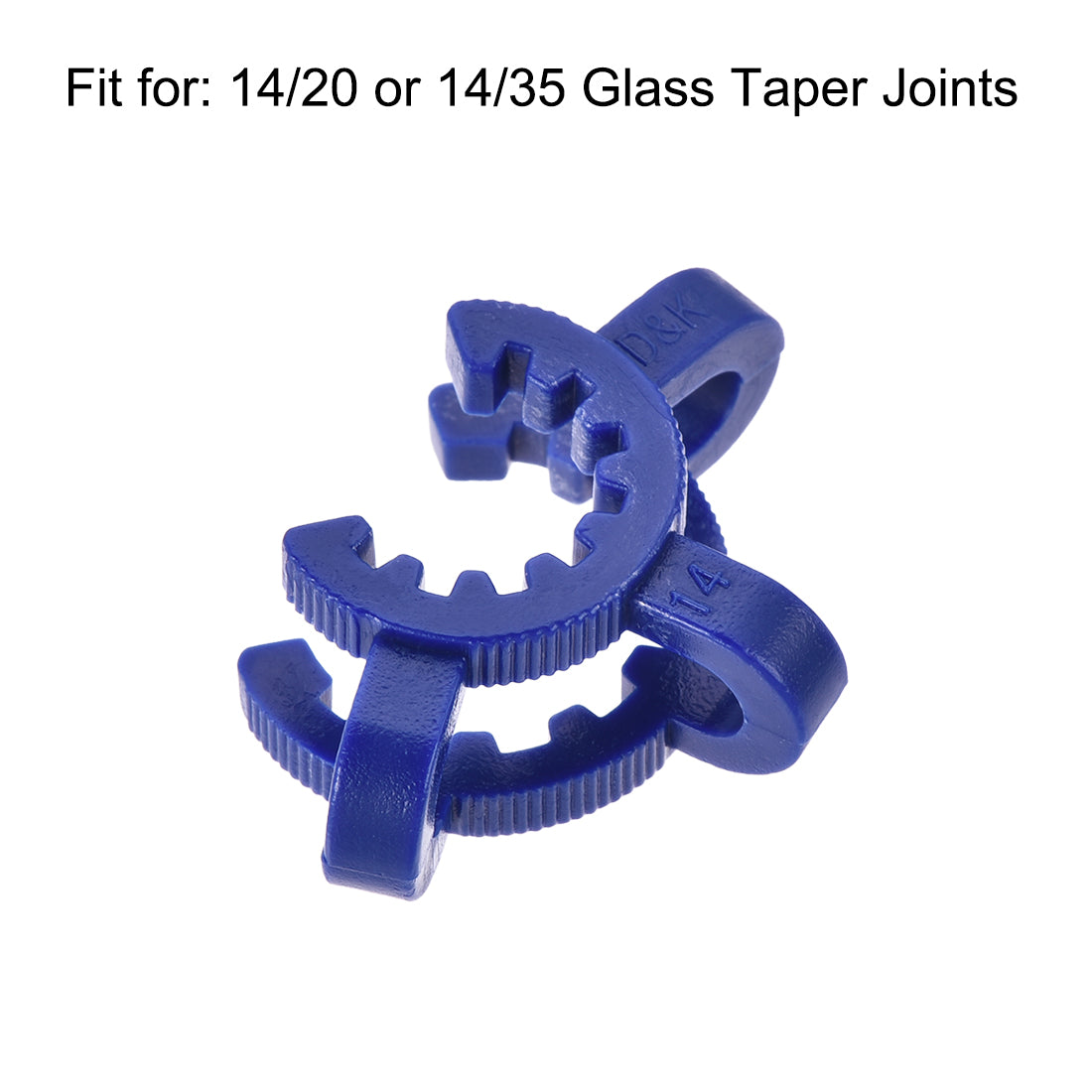 uxcell Uxcell Lab Joint Clip Plastic Clamp Mounting Clips for 14/20 or 14/35 Glass Taper Joints Laboratory Connector Blue 5Pcs