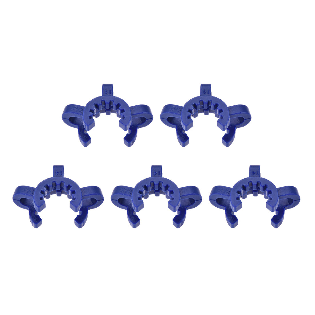 uxcell Uxcell Lab Joint Clip Plastic Clamp Mounting Clips for 14/20 or 14/35 Glass Taper Joints Laboratory Connector Blue 5Pcs