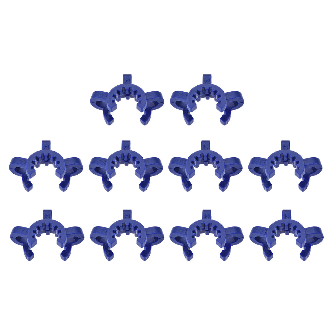 uxcell Uxcell Lab Joint Clip Plastic Clamp Mounting Clips for 14/20 or 14/35 Glass Taper Joints Laboratory Connector Blue 10Pcs