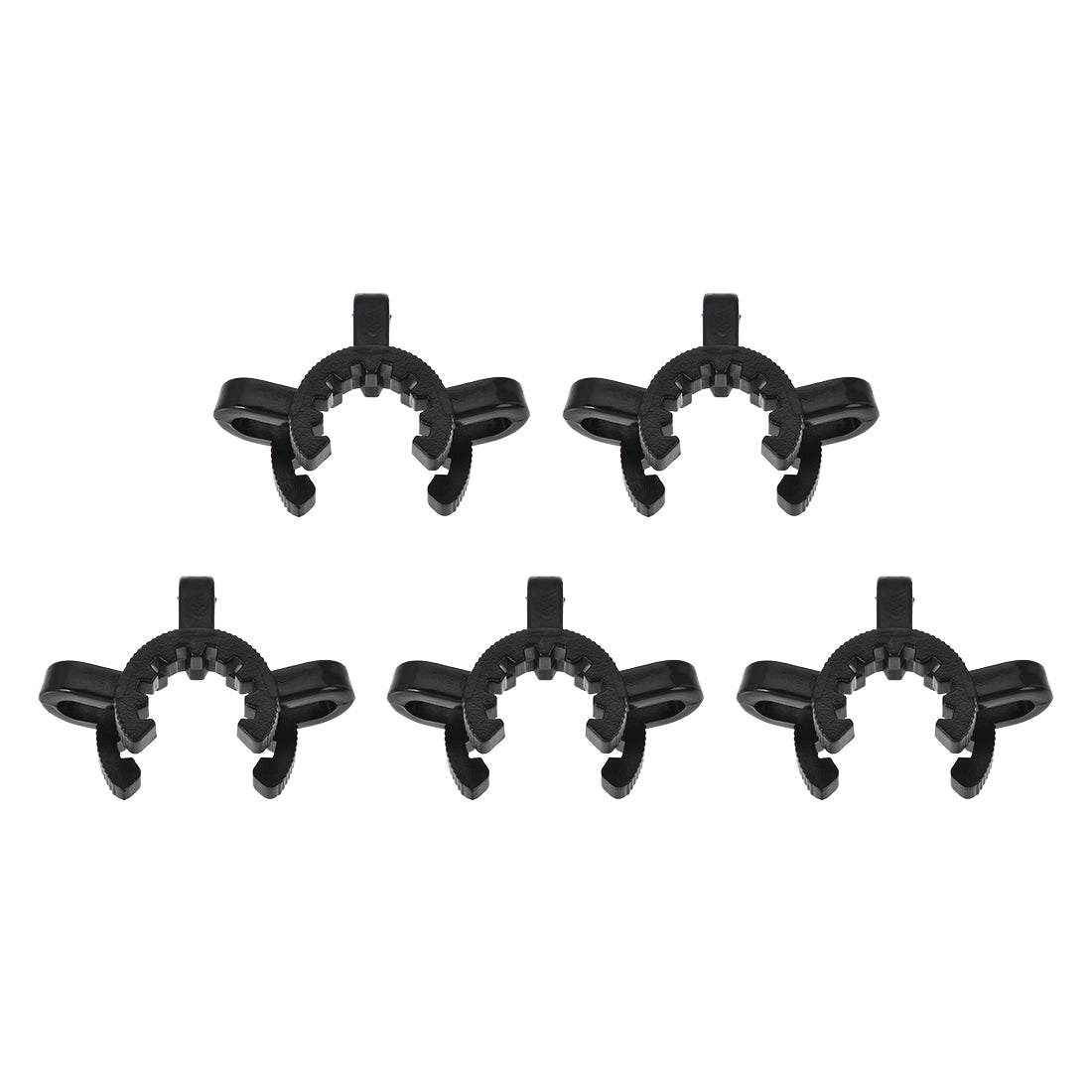 uxcell Uxcell Lab Joint Clip Plastic Clamp Mounting Clips for 14/20 or 14/35 Glass Taper Joints Laboratory Connector Black 5Pcs