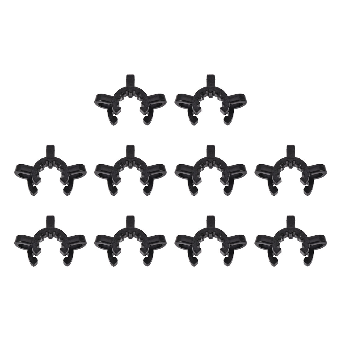 uxcell Uxcell Lab Joint Clip Plastic Clamp Mounting Clips for 14/20 or 14/35 Glass Taper Joints Laboratory Connector Black 10Pcs