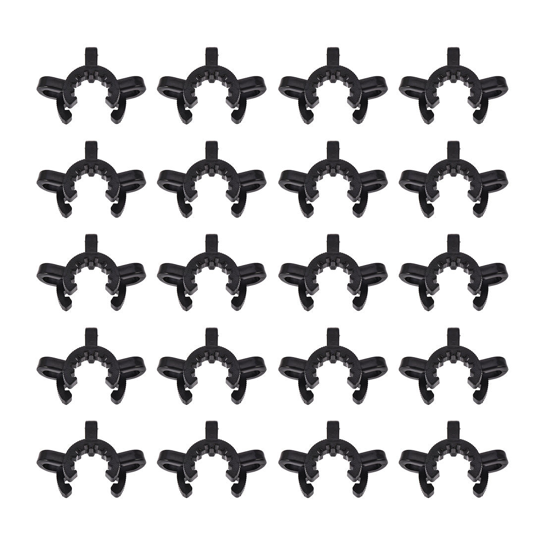 uxcell Uxcell Lab Joint Clip Plastic Clamp Mounting Clips for 14/20 or 14/35 Glass Taper Joints Laboratory Connector Black 20Pcs