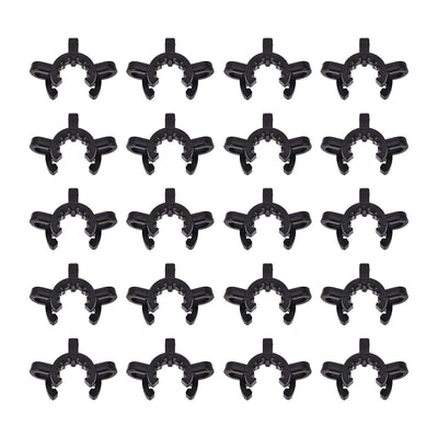 uxcell Uxcell Lab Joint Clip Plastic Clamp Mounting Clips for 14/20 or 14/35 Glass Taper Joints Laboratory Connector Black 20Pcs