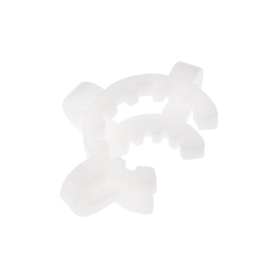 Harfington Uxcell Lab Joint Clip Plastic Clamp Mounting Clips for 14/20 or 14/35 Glass Taper Joints Laboratory Connector White 5Pcs