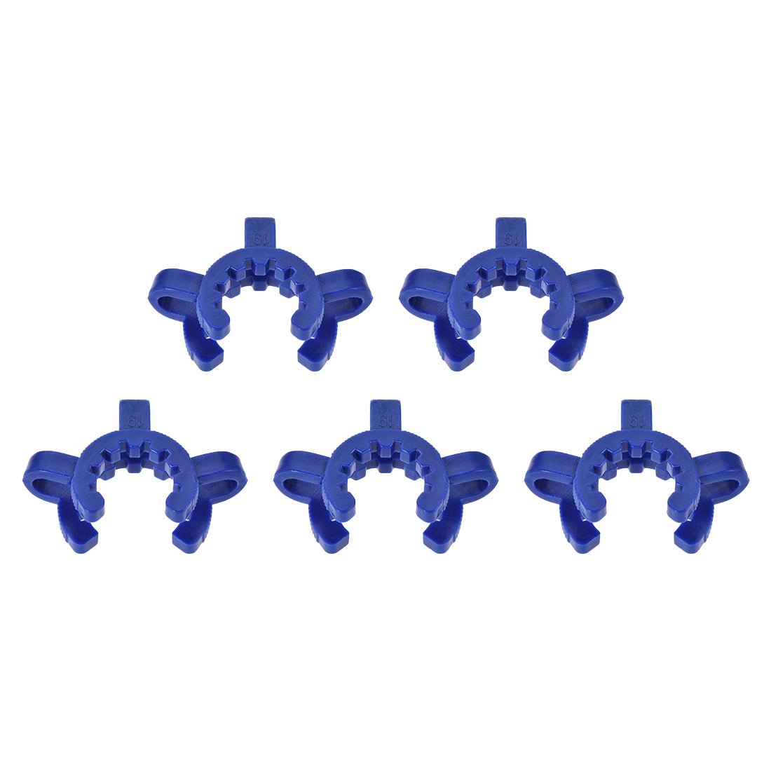 uxcell Uxcell Lab Joint Clip Plastic Clamp Mounting Clips for 19/22 or 19/38 Glass Taper Joints Laboratory Connector Blue 5Pcs