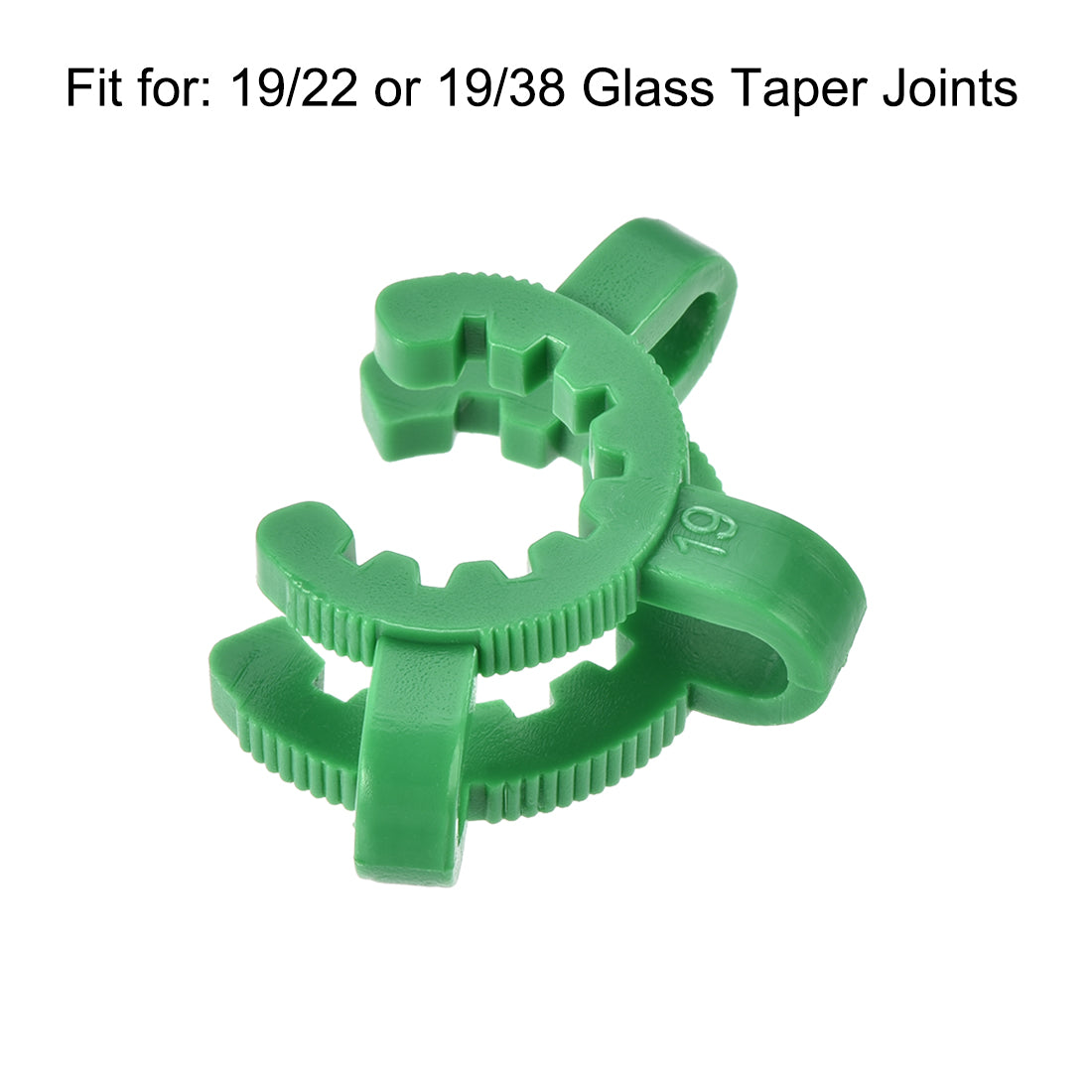 uxcell Uxcell Lab Joint Clip Plastic Clamp Mounting Clips for 19/22 or 19/38 Glass Taper Joints Laboratory Connector Green 5Pcs