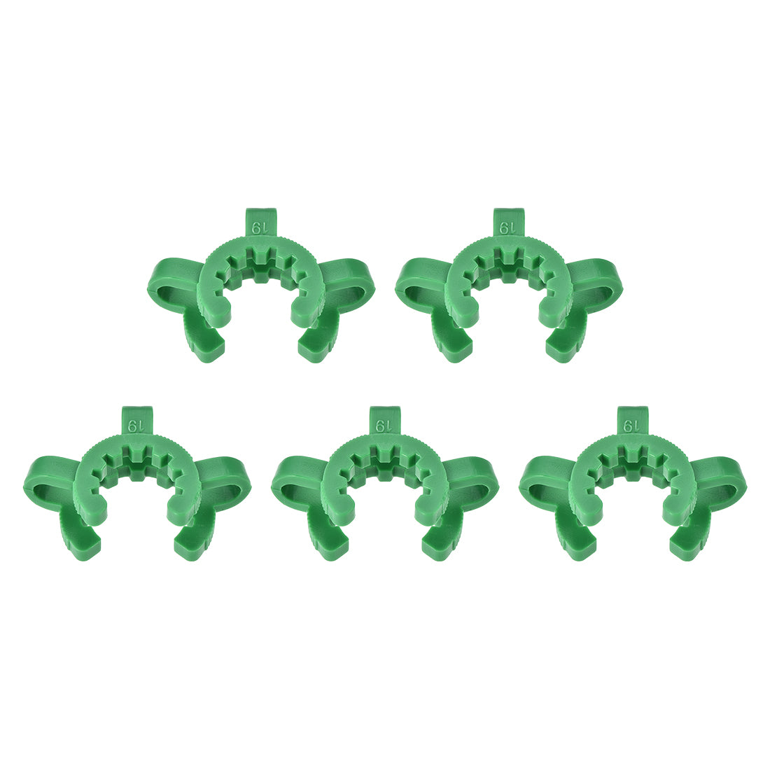 uxcell Uxcell Lab Joint Clip Plastic Clamp Mounting Clips for 19/22 or 19/38 Glass Taper Joints Laboratory Connector Green 5Pcs