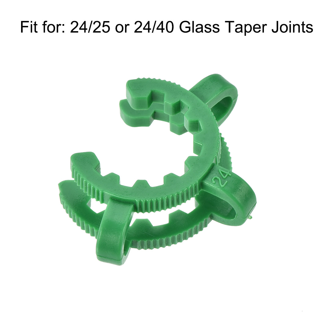 uxcell Uxcell Lab Joint Clip Plastic Clamp Mounting Clips for 24/25 or 24/40 Glass Taper Joints Laboratory Connector Green 5Pcs